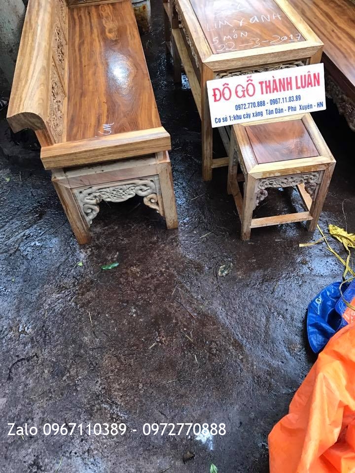 2 Bộ Trường Kỷ Đại Gỗ Lim Xanh 3cm.5 món.