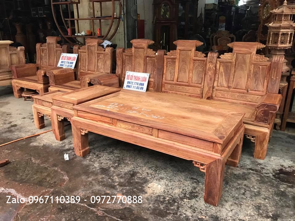 Bộ Ghế Âu á Hộp Hương Vân Đỏ (Bộ Đại) Hàng Vip,,