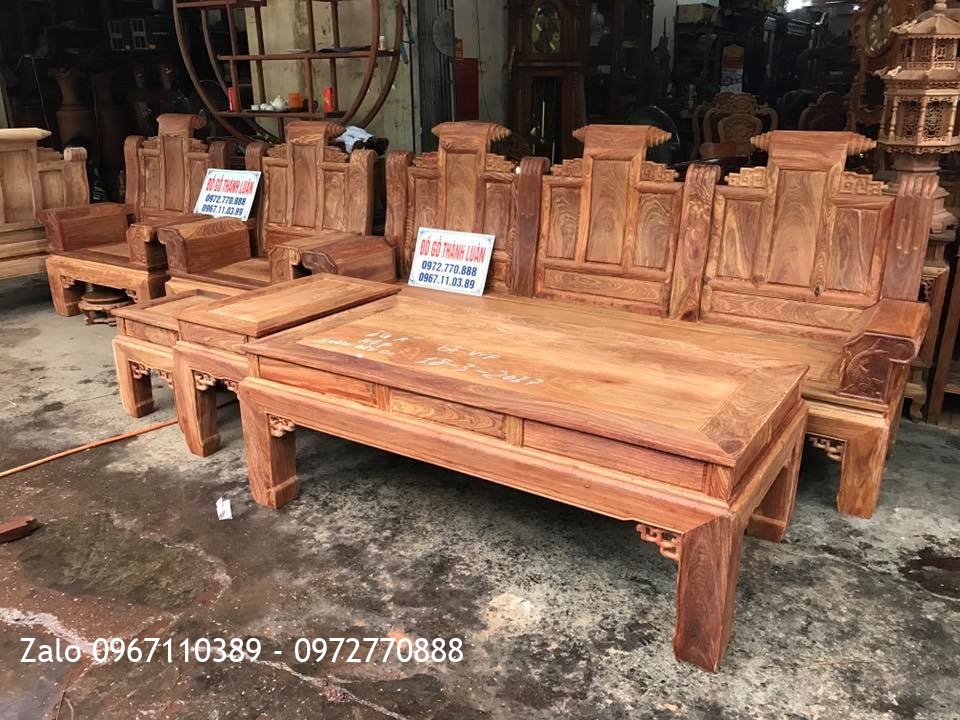 Bộ Ghế Âu á Hộp Hương Vân Đỏ (Bộ Đại) Hàng Vip,.