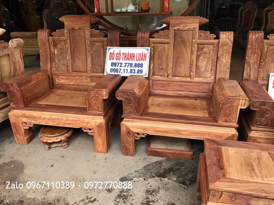 Bộ Ghế Âu á Hộp Hương Vân Đỏ (Bộ Đại) Hàng Vip.