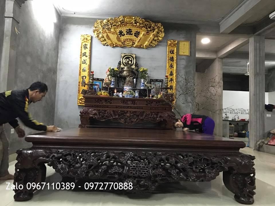 Sập Gụ Thập Điểu Quần Mai. A Lập Mê Sở Hưng Yên2