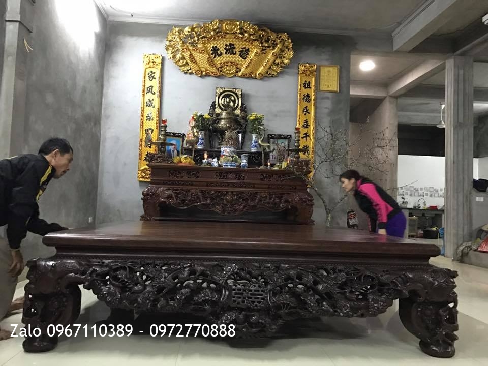 Sập Gụ Thập Điểu Quần Mai. A Lập Mê Sở Hưng Yên2.