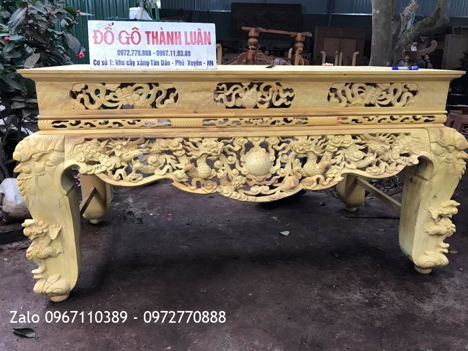 Sập Thờ Tứ Linh Gỗ Mít. A Tuấn Hà Nội