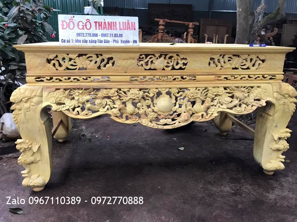 Sập Thờ Tứ Linh Gỗ Mít. A Tuấn Hà Nội.
