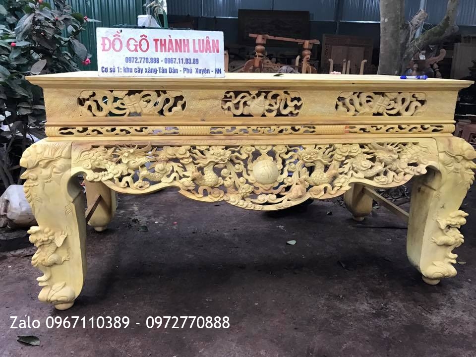 Sập Thờ Tứ Linh Gỗ Mít. A Tuấn Hà Nội