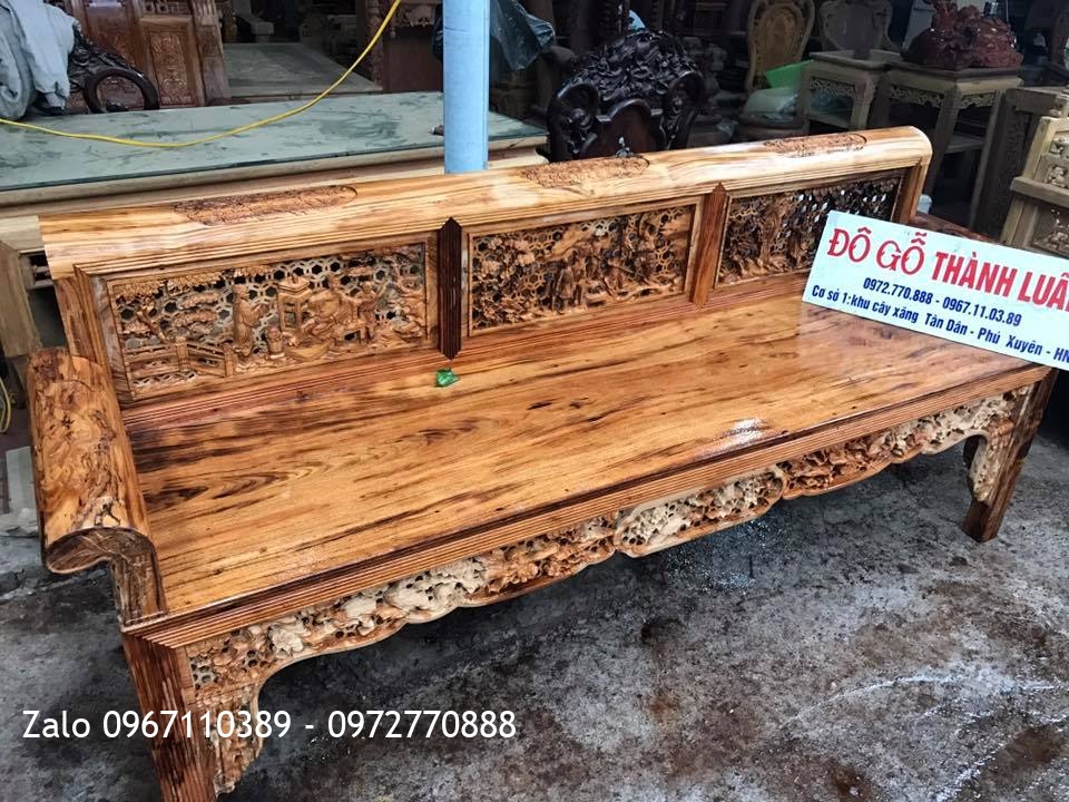 Bộ Trường Kỷ Bắc Bộ Gỗ Gụ Ta Qủang Bình-