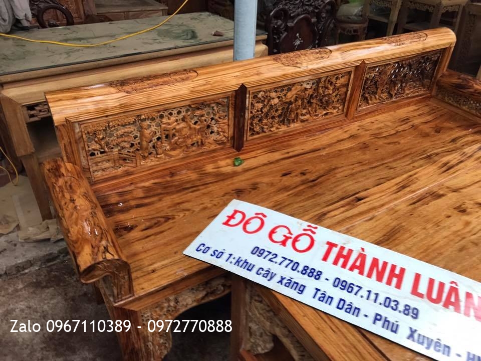 Bộ Trường Kỷ Bắc Bộ Gỗ Gụ Ta Qủang Bình,.