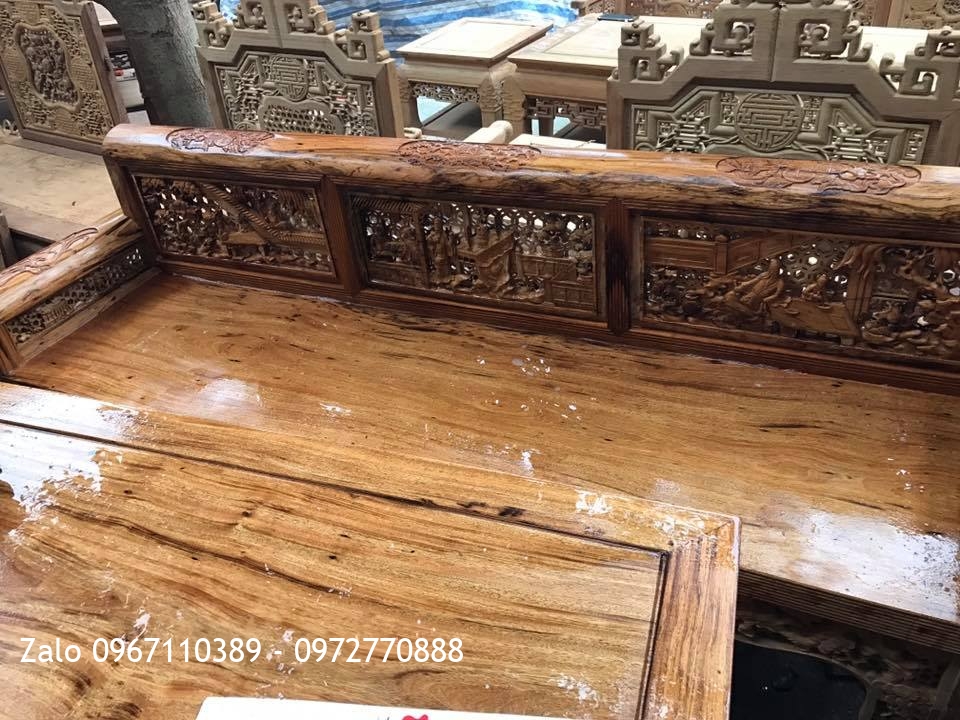 Bộ Trường Kỷ Bắc Bộ Gỗ Gụ Ta Qủang Bình.,