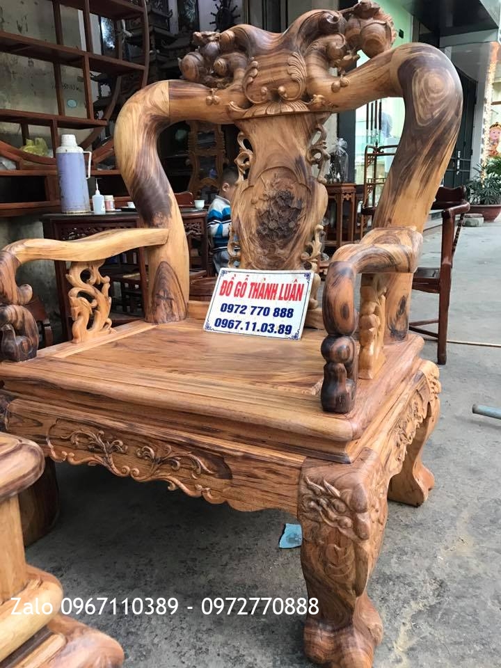 Bộ Ghế Gỗ Gụ Ta Quảng Bình VIP Cột 12.6 Món:.