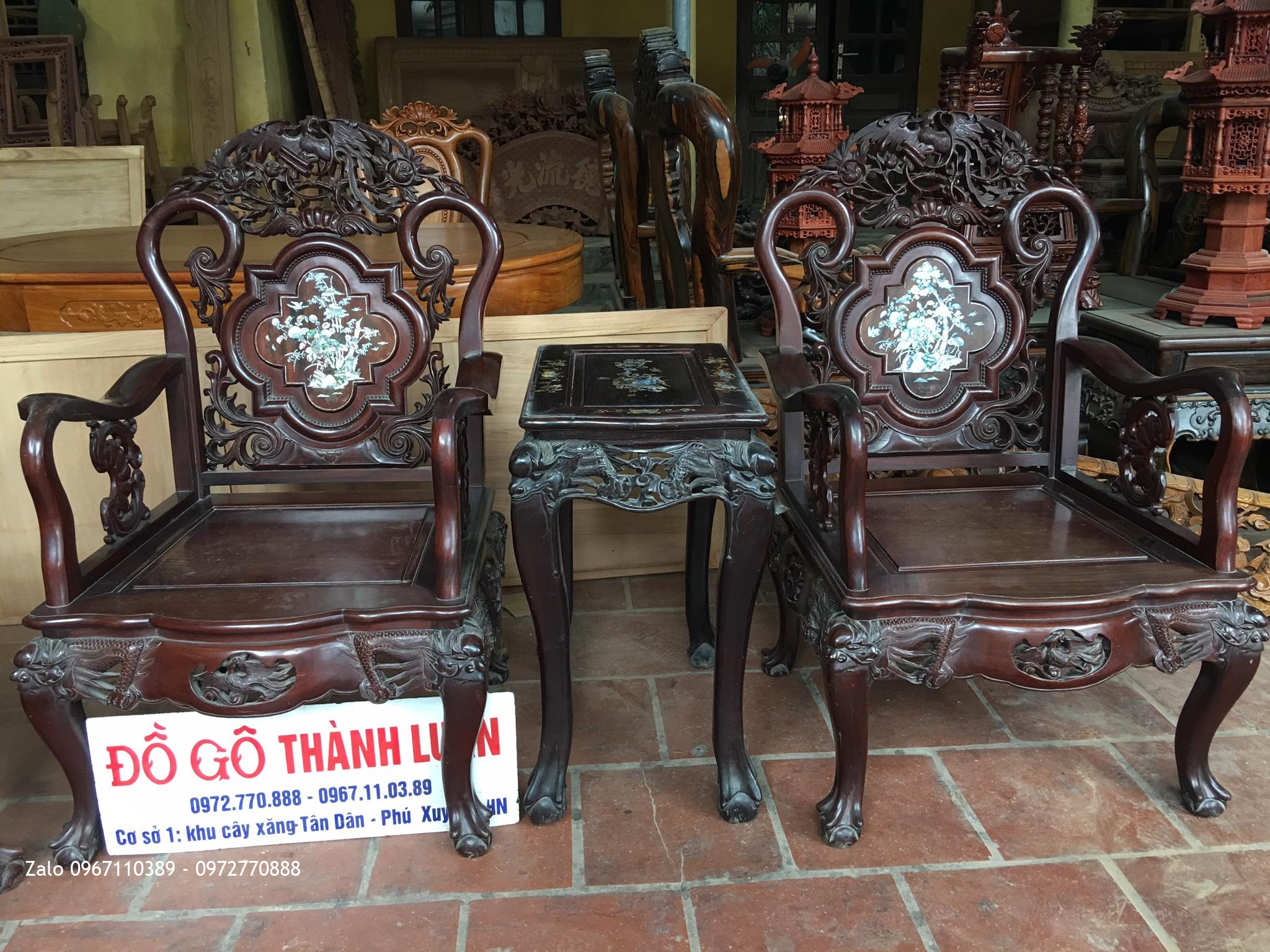 Bộ Ghế Thái Phượng Gỗ Gụ Ta Quảng Bình---11