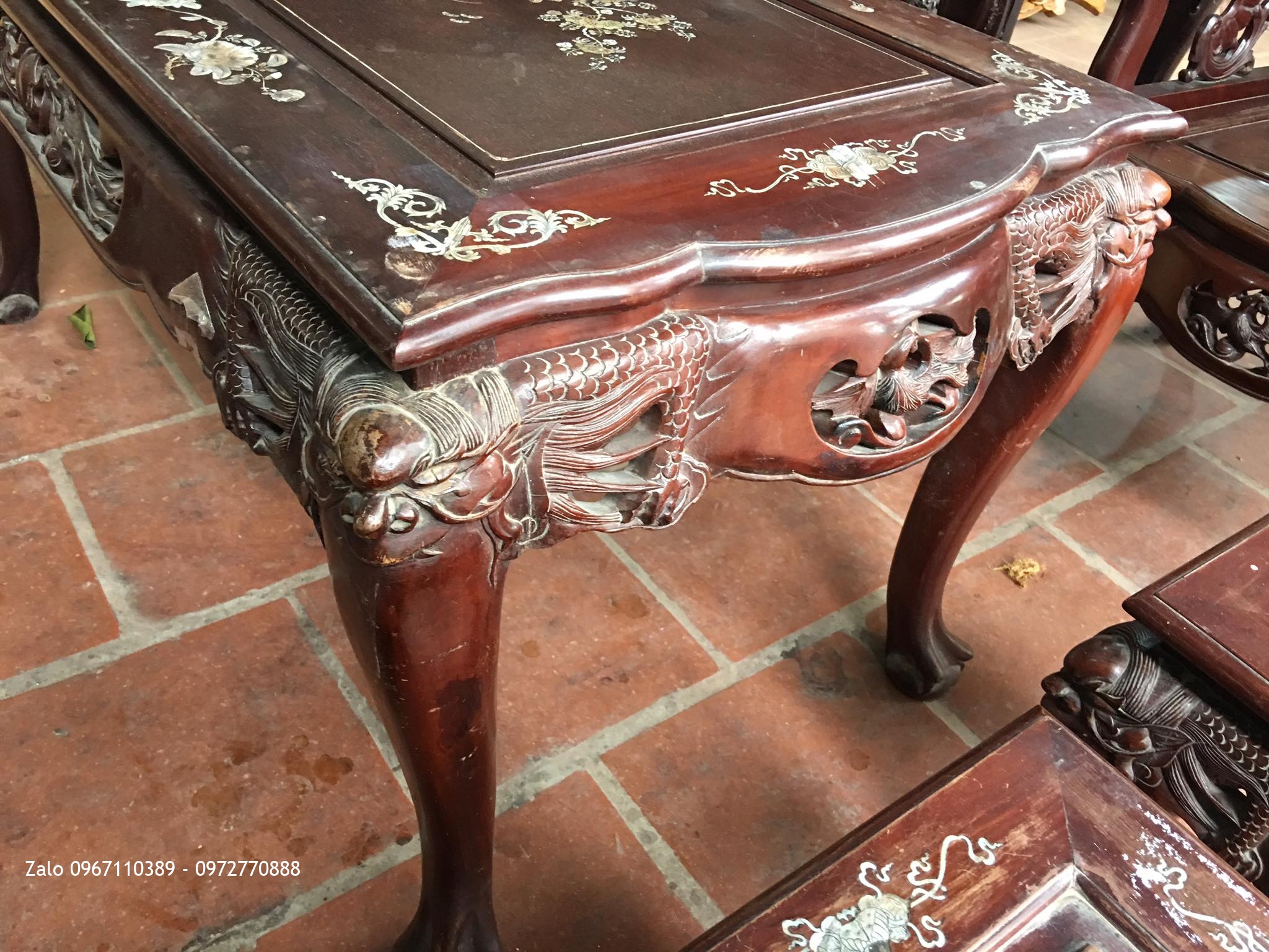 Bộ Ghế Thái Phượng Gỗ Gụ Ta Quảng Bình--