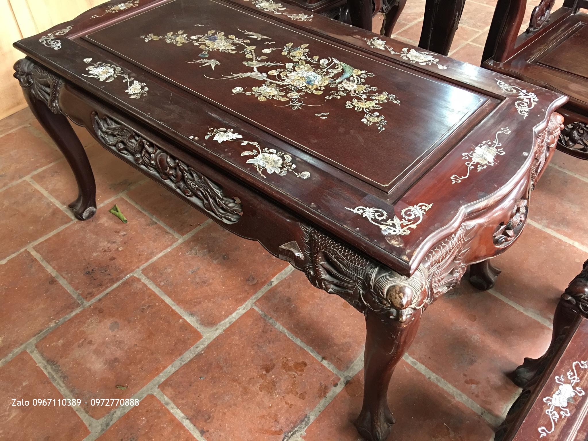 Bộ Ghế Thái Phượng Gỗ Gụ Ta Quảng Bình-