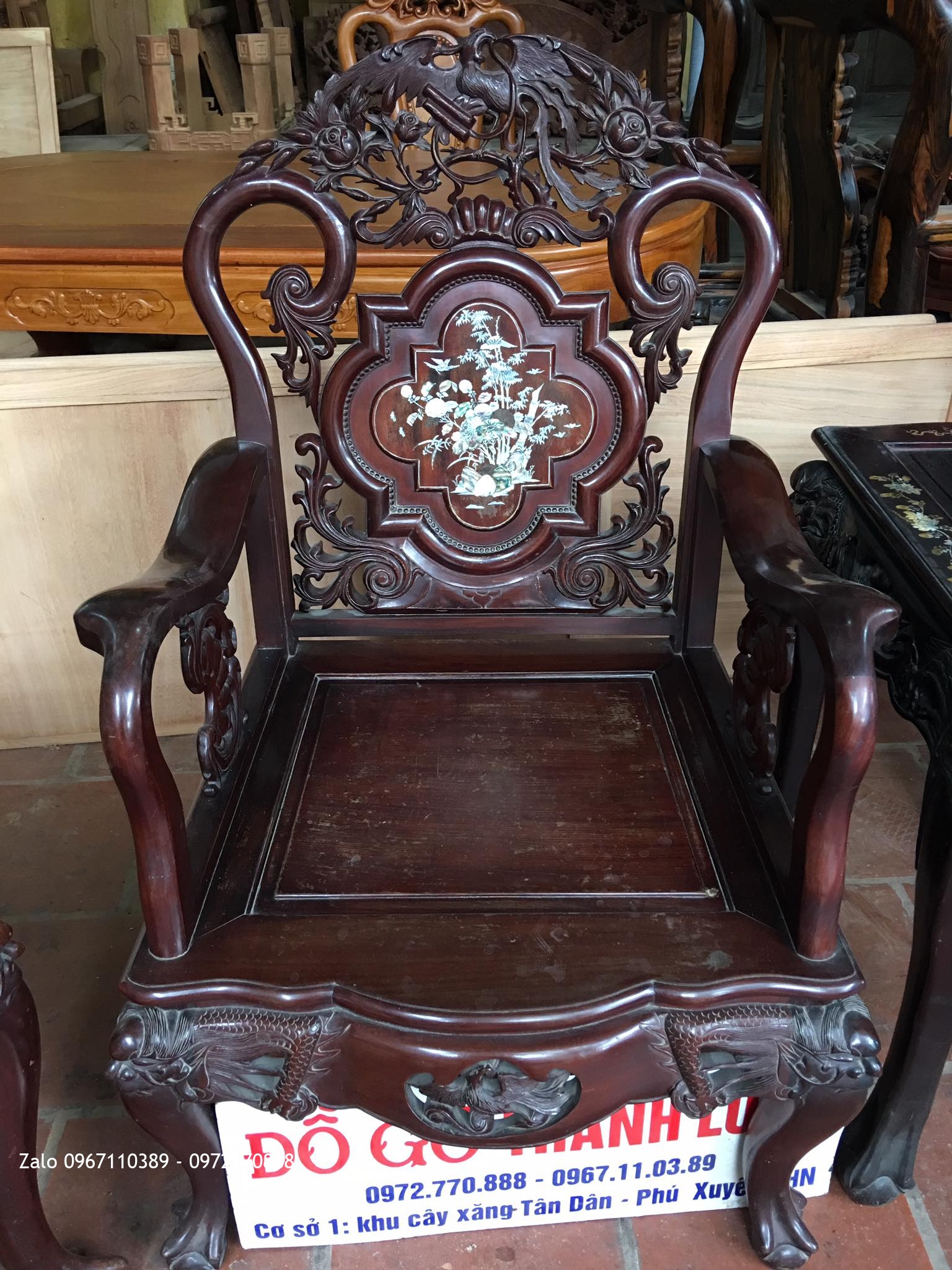 Bộ Ghế Thái Phượng Gỗ Gụ Ta Quảng Bình....