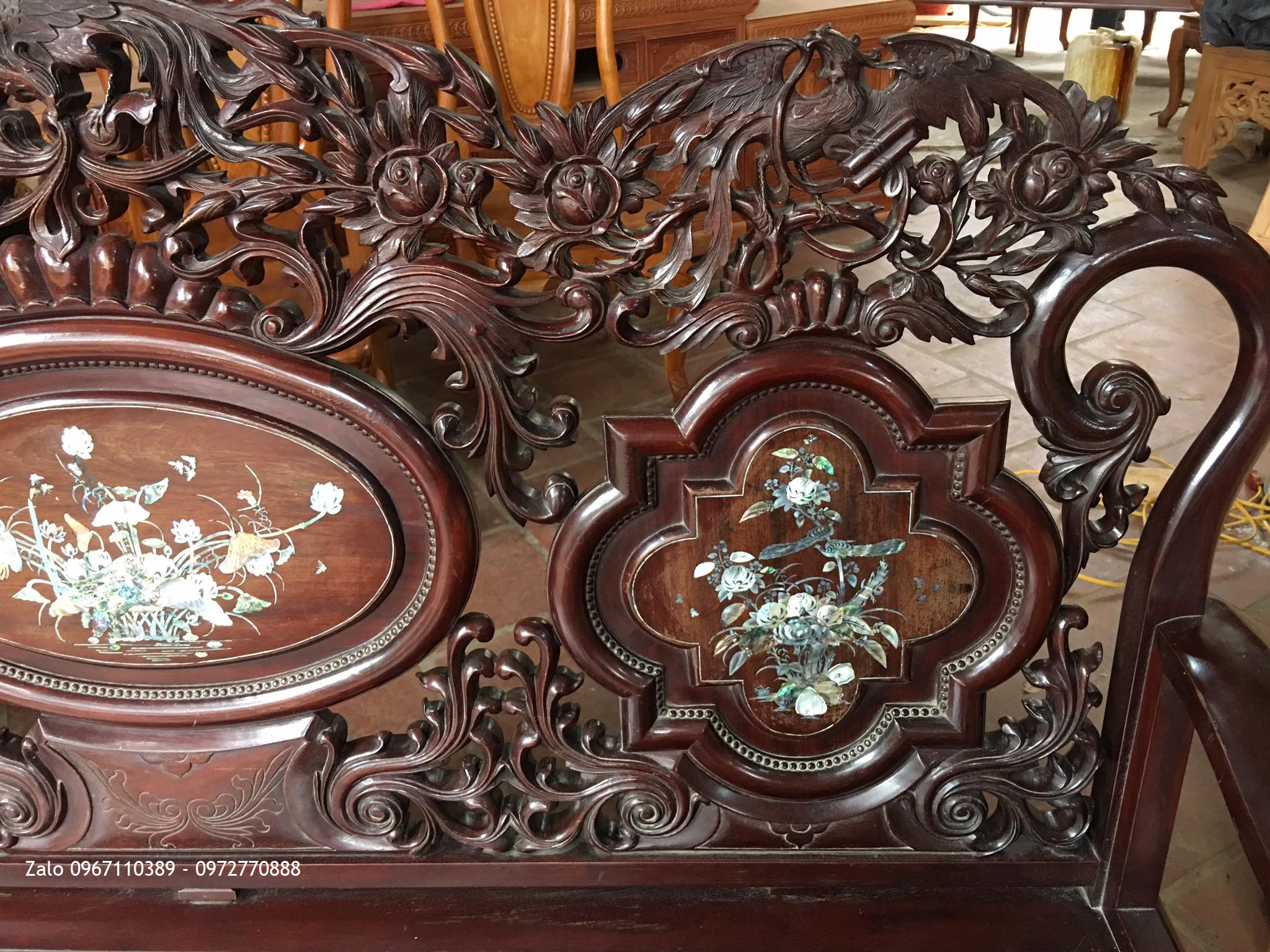 Bộ Ghế Thái Phượng Gỗ Gụ Ta Quảng Bình: