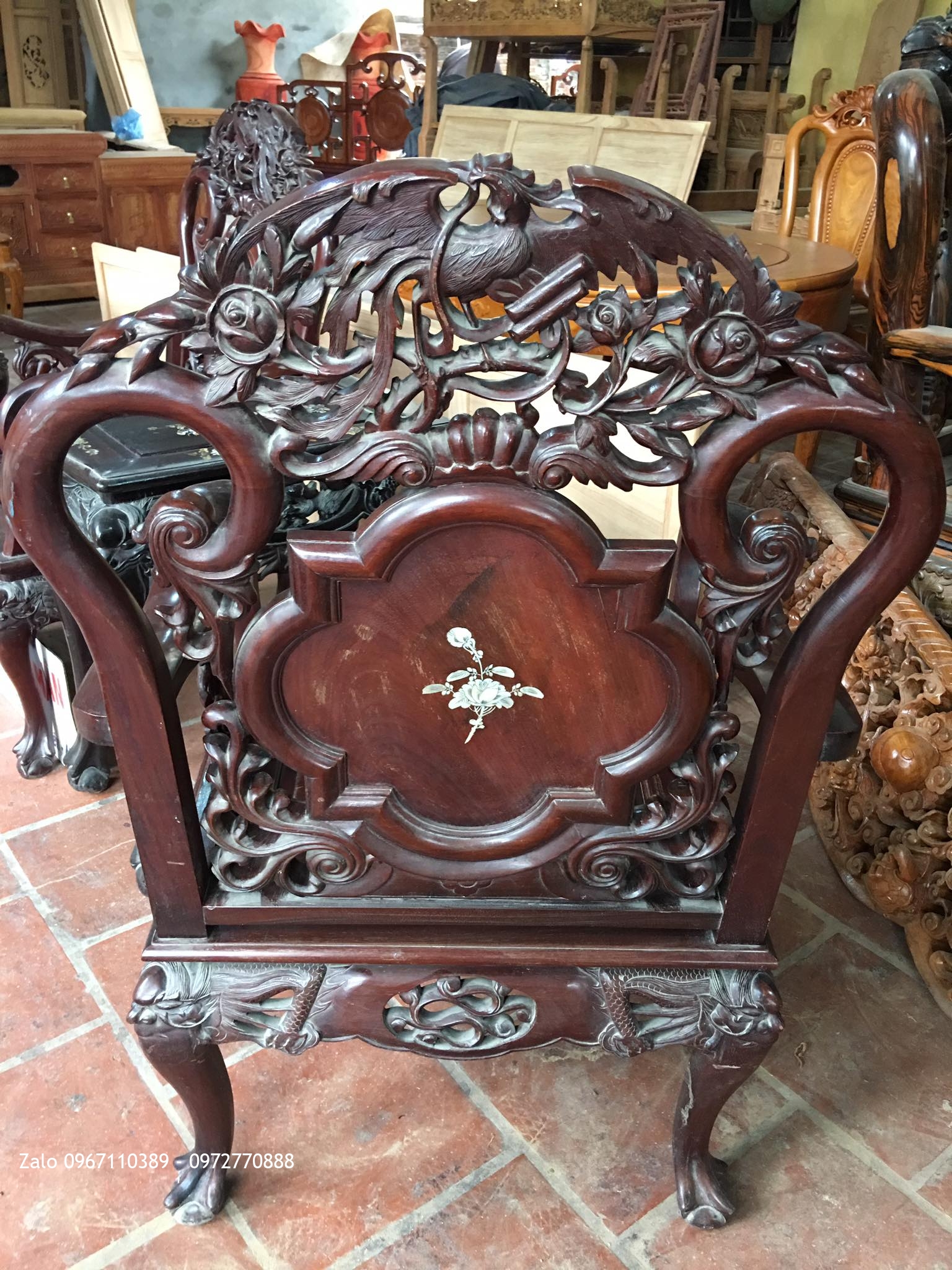 Bộ Ghế Thái Phượng Gỗ Gụ Ta Quảng Bình^.