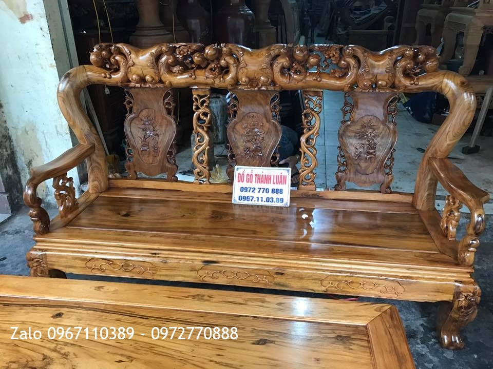 Bộ Ghế Gỗ Gụ Ta Quảng Bình C10.6 Món. A Du Hải Phòng,