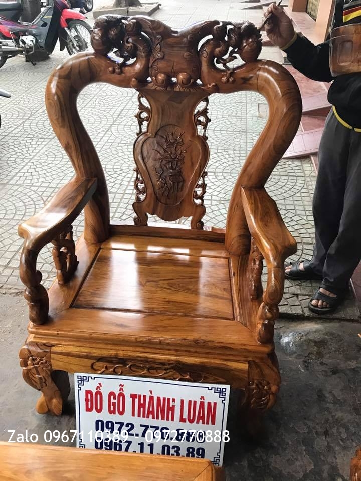 Bộ Ghế Gỗ Gụ Ta Quảng Bình C10.6 Món. A Du Hải Phòng.