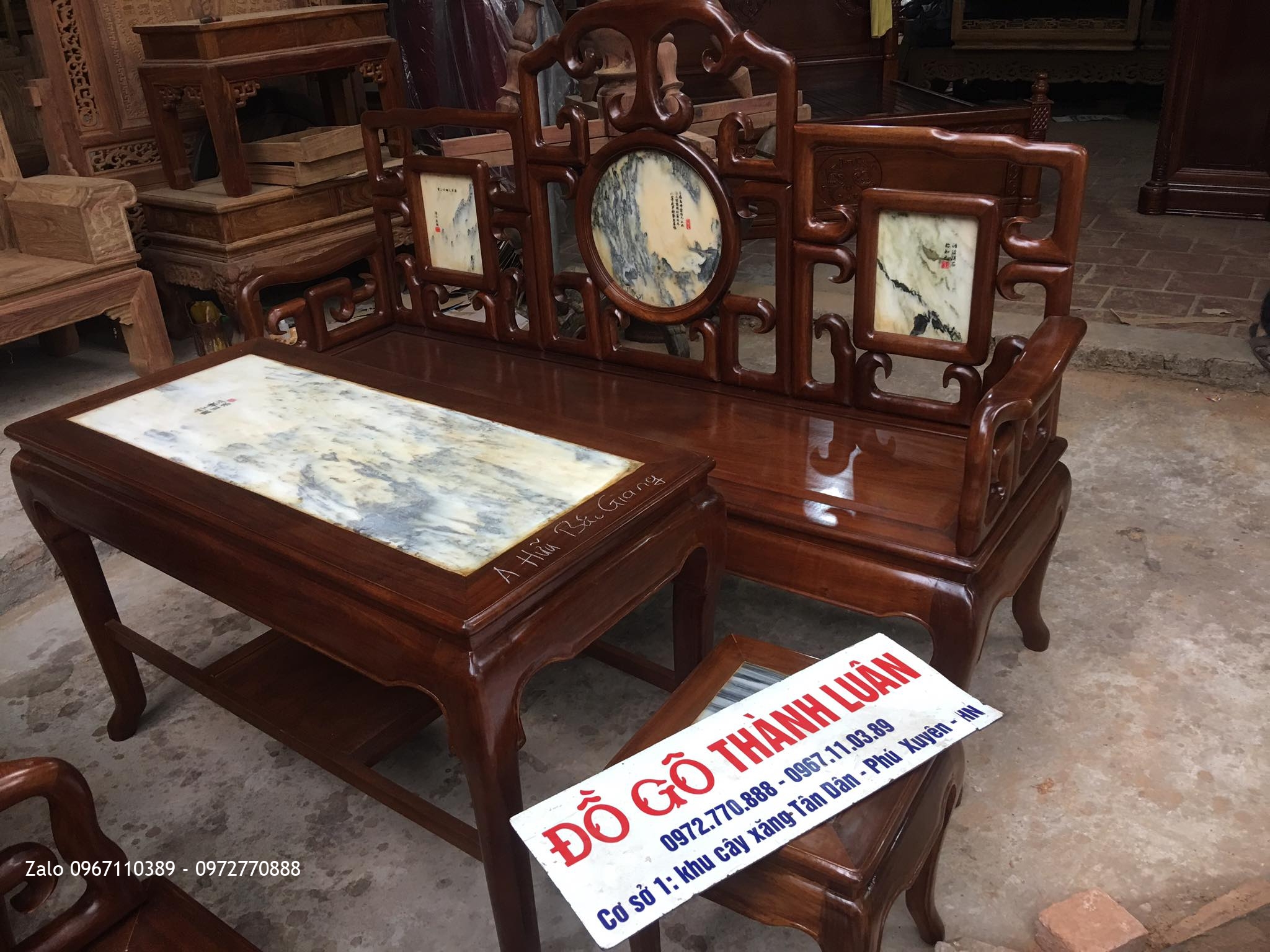 Bàn ghế móc mỏ gỗ gụ, A Hữu Tp Bắc Giang: