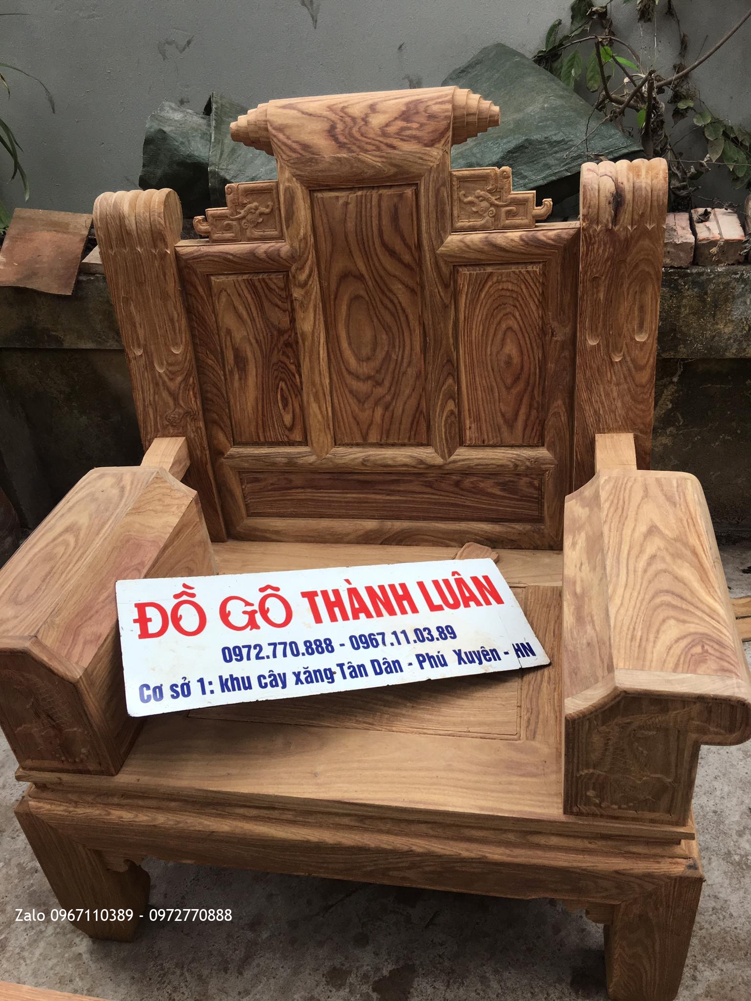 Bộ bàn ghế âu á hộp gỗ hương vân đỏ Nam Phi 8 món (VÂN VÍP)