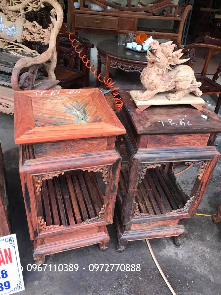 n Gỗ Trắc Cao 80 Và Một Số Khay Trà Gỗ Trắc Và Gỗ Hương.