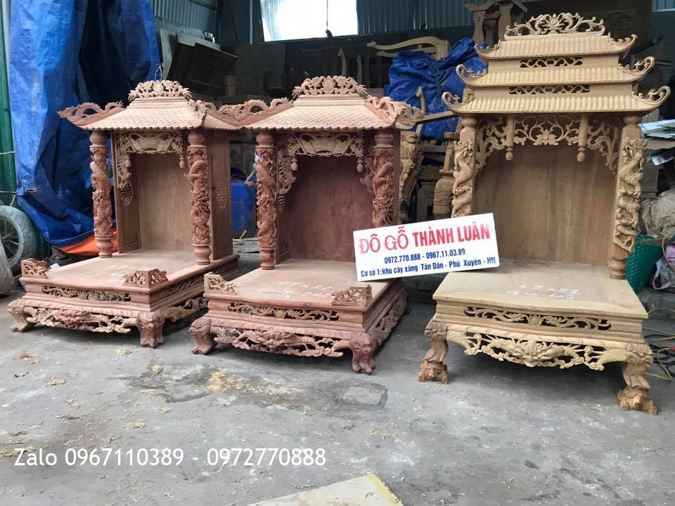 Bàn Thờ Thần Tài Ông Địa Gỗ Gụ Và Gỗ Hương