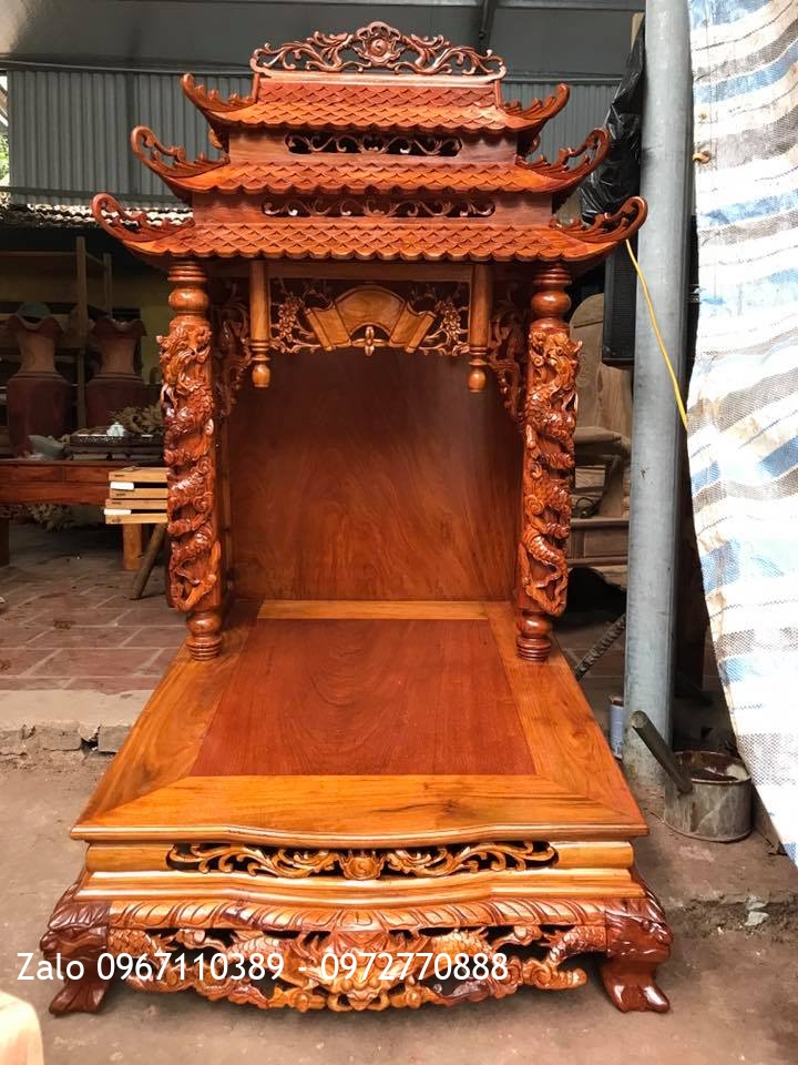 Bàn Thờ Thần Tài Ông Địa Gỗ Gụ Và Gỗ Hương,