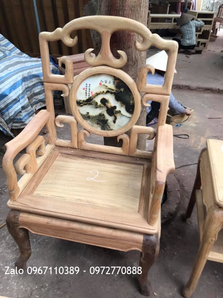 Bộ Móc Mỏ Gỗ Gụ 8 Món Đá Cẩm Thạch Hàng Vip,