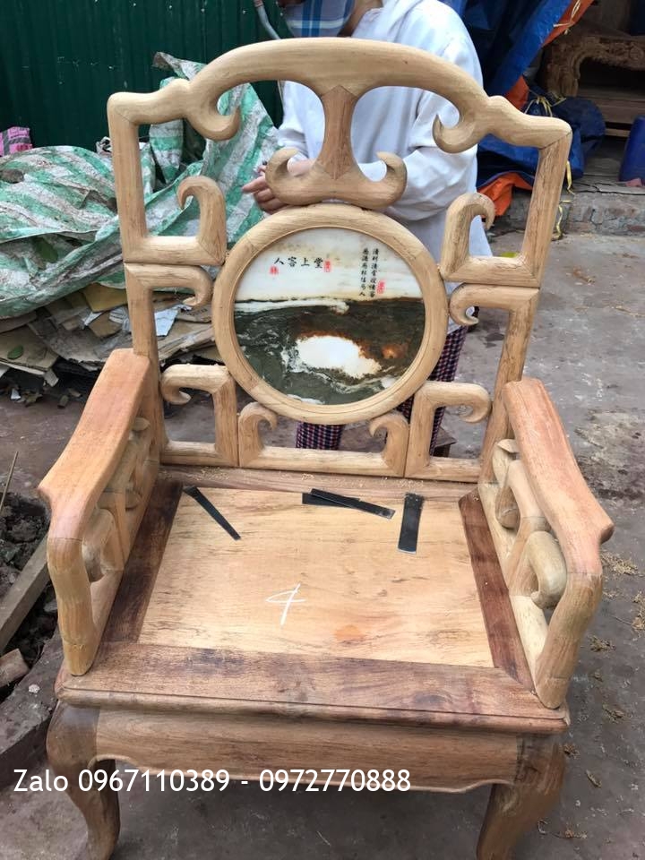 Bộ Móc Mỏ Gỗ Gụ 8 Món Đá Cẩm Thạch Hàng Vip,,