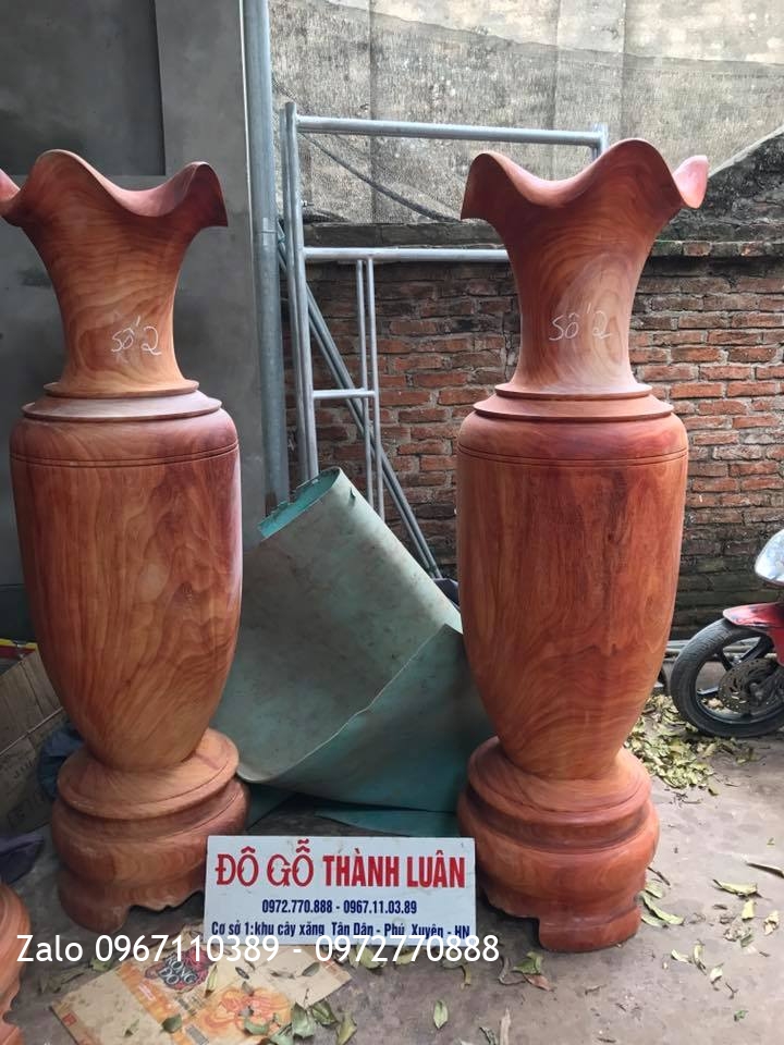 2 Đôi Lọ Hương Đỏ 1m70 Liền Khối.