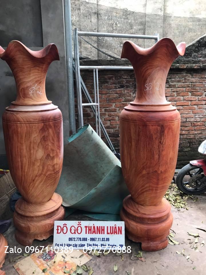 2 Đôi Lọ Hương Đỏ 1m70 Liền Khối::