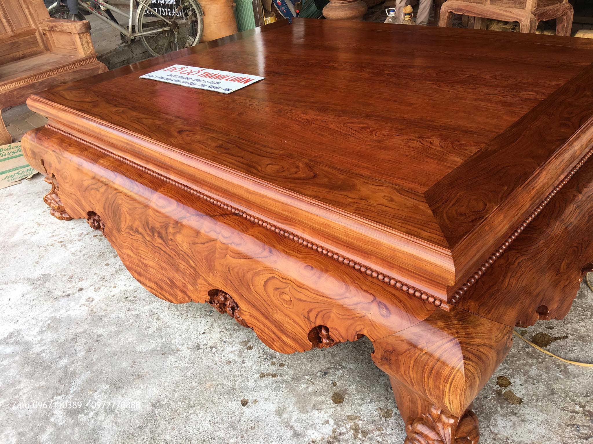 Sập Thập Cẩm Lai Mặt 1 Lá Vân Víp. A Phước Kinh Môn Hải Dương,