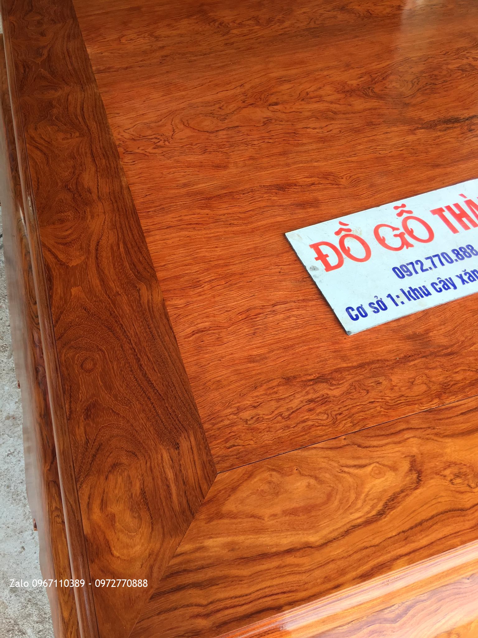 Sập Thập Cẩm Lai Mặt 1 Lá Vân Víp. A Phước Kinh Môn Hải Dương.