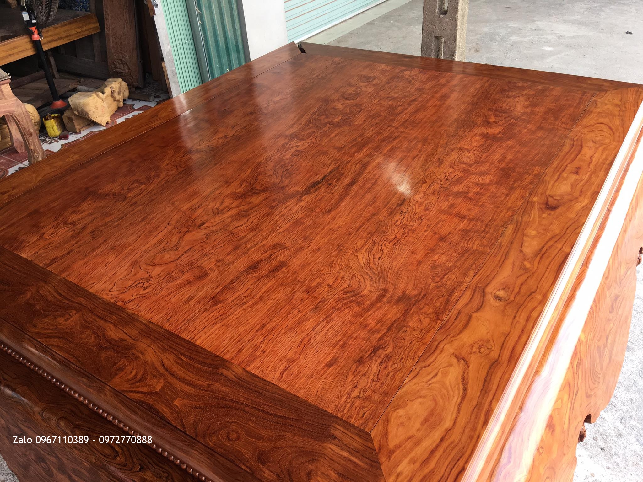 Sập Thập Cẩm Lai Mặt 1 Lá Vân Víp. A Phước Kinh Môn Hải Dương.,