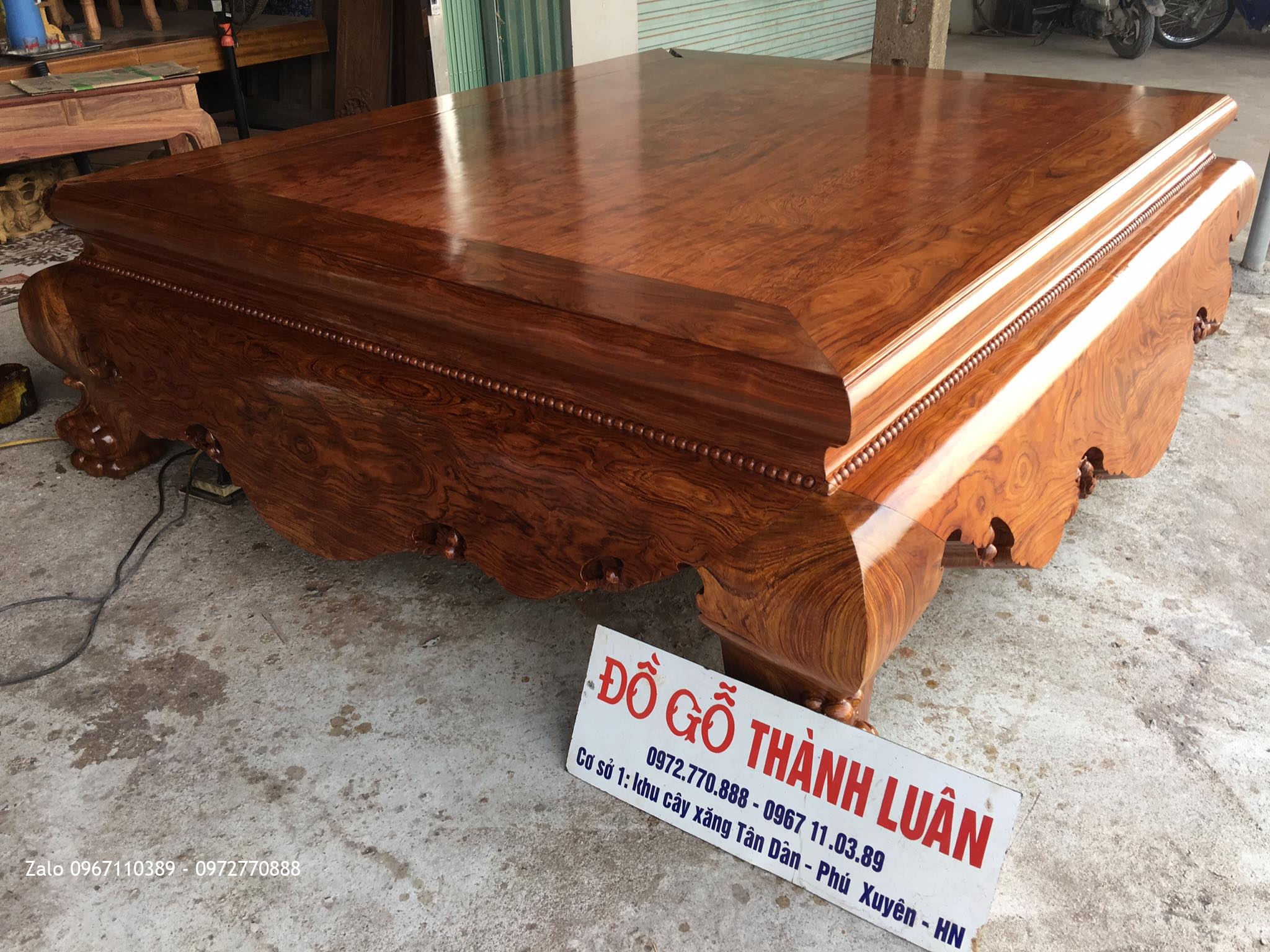 Sập Thập Cẩm Lai Mặt 1 Lá Vân Víp. A Phước Kinh Môn Hải Dương: