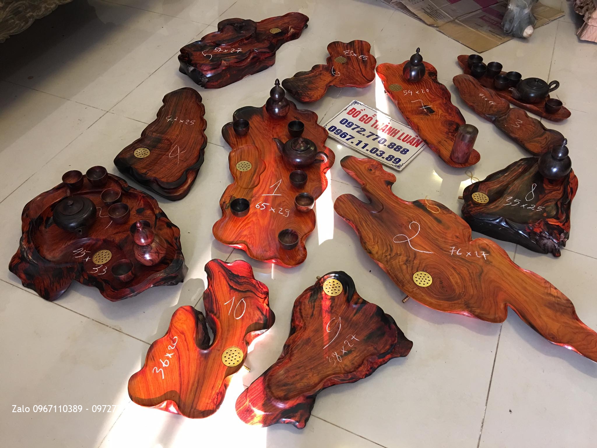 KHAY TRÀ GỐC GỖ TRẮC ĐỎ