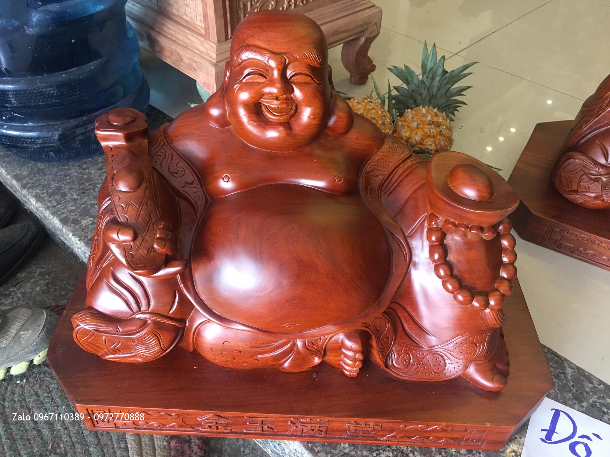 3 Pho Tượng Di Lặc Gỗ Hương(Kim Ngọc Mãn Đường) Gỗ Nu Nghiến