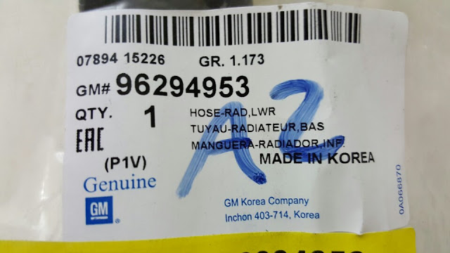 ng nước dưới từ két đến bơm xe Magnus 2.5 chính hãng GM