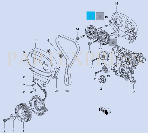 Bánh răng trục Cam hút xe Lacetti cdx