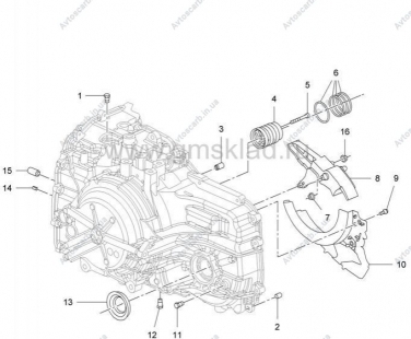 Vách ngăn giá đỡ bộ vi sai trước xe Cruze