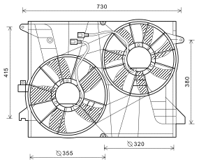 Lồng quạt két nước xe Captiva chính hãng GM