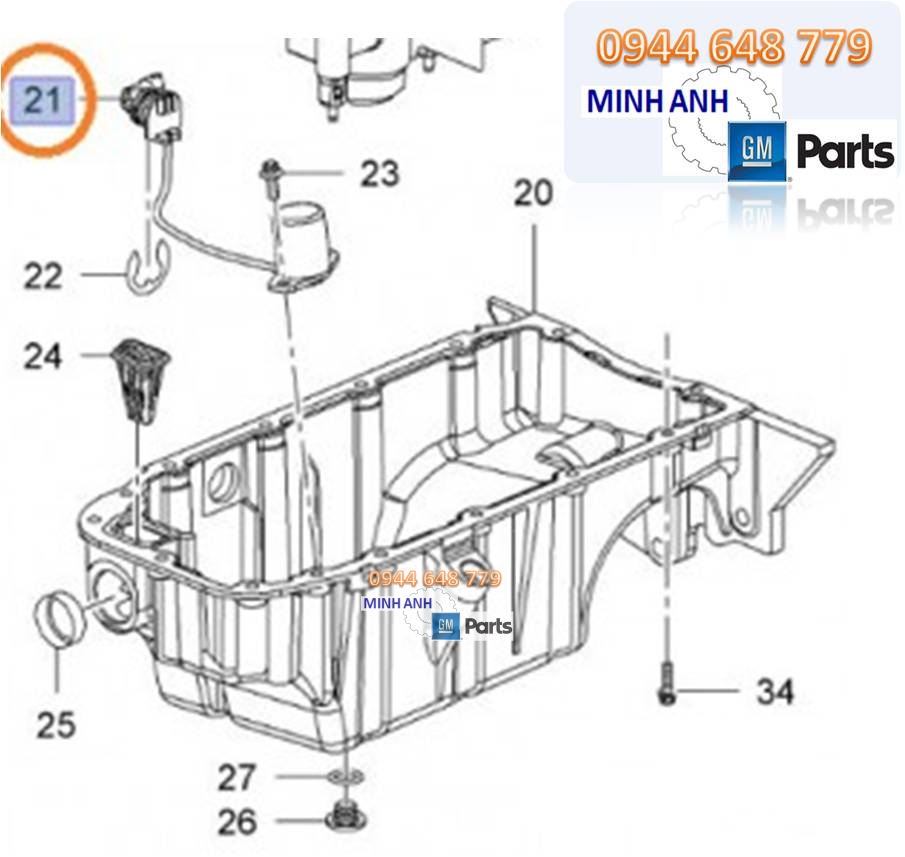 Cảm biến mức dầu xe Cruze chính hãng GM