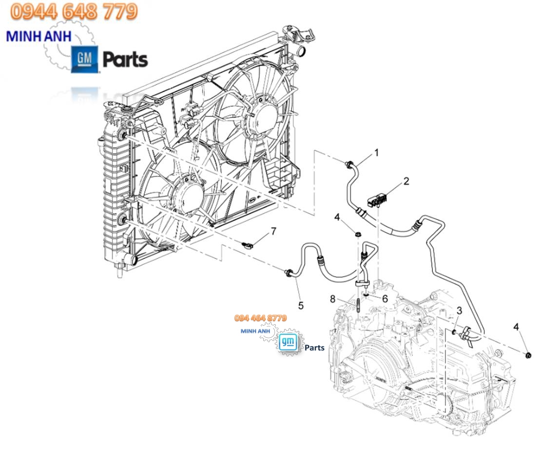 Ống dầu hộp số Captiva C140