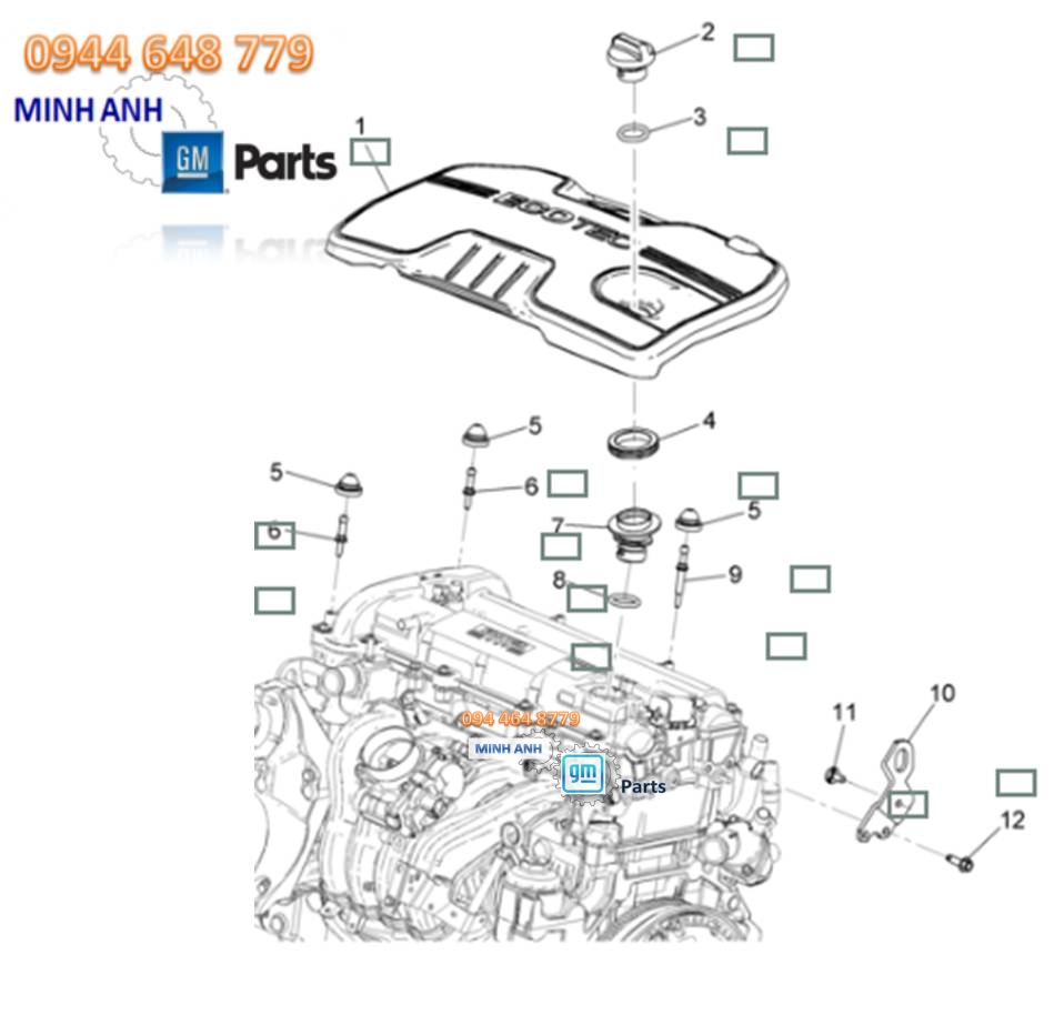 Nắp trang trí máy xe Captiva C140