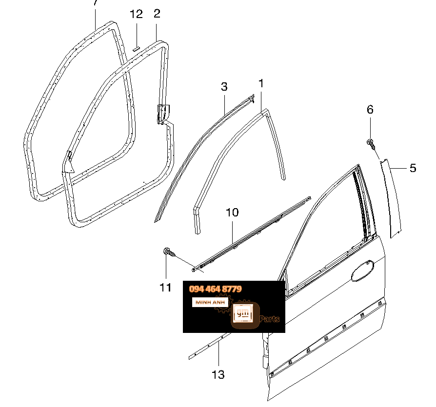 Gioăng-mép-trên-cửa-xe-Magnus-2.5-chính-hãng-GM