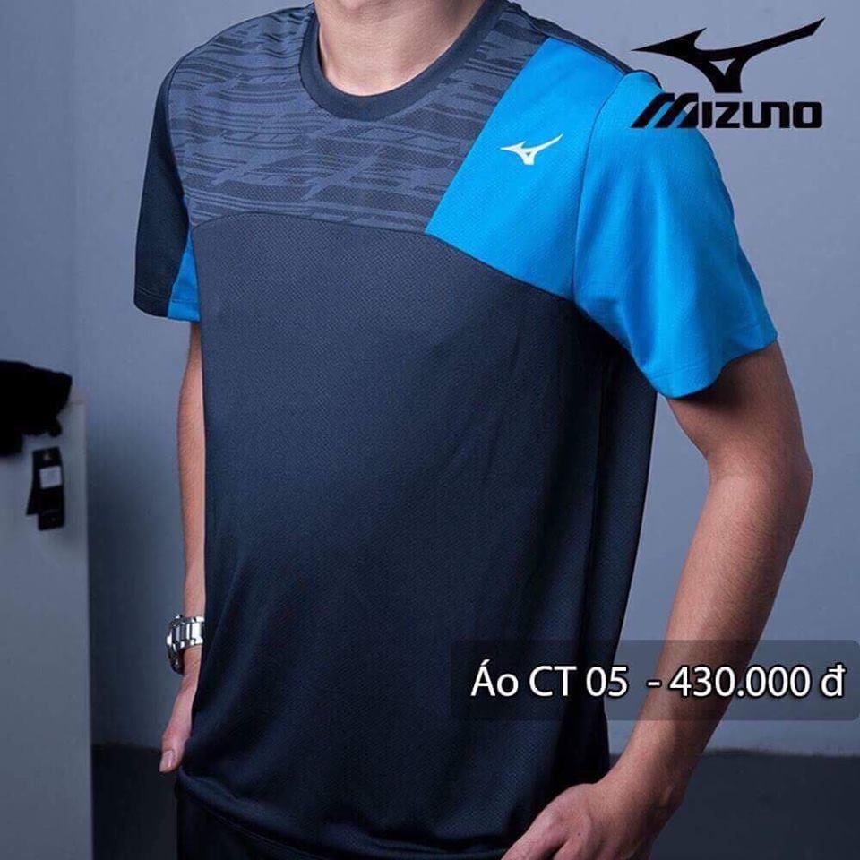 ÁO MIZUNO CROSSTIC 05 CỔ TRÒN XANH ĐEN