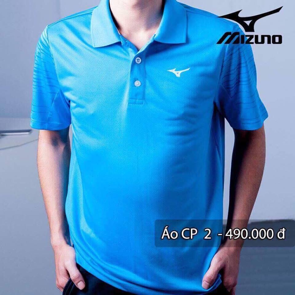 ÁO POLO MIZUNO CROSSTIC XANH DA TRỜI