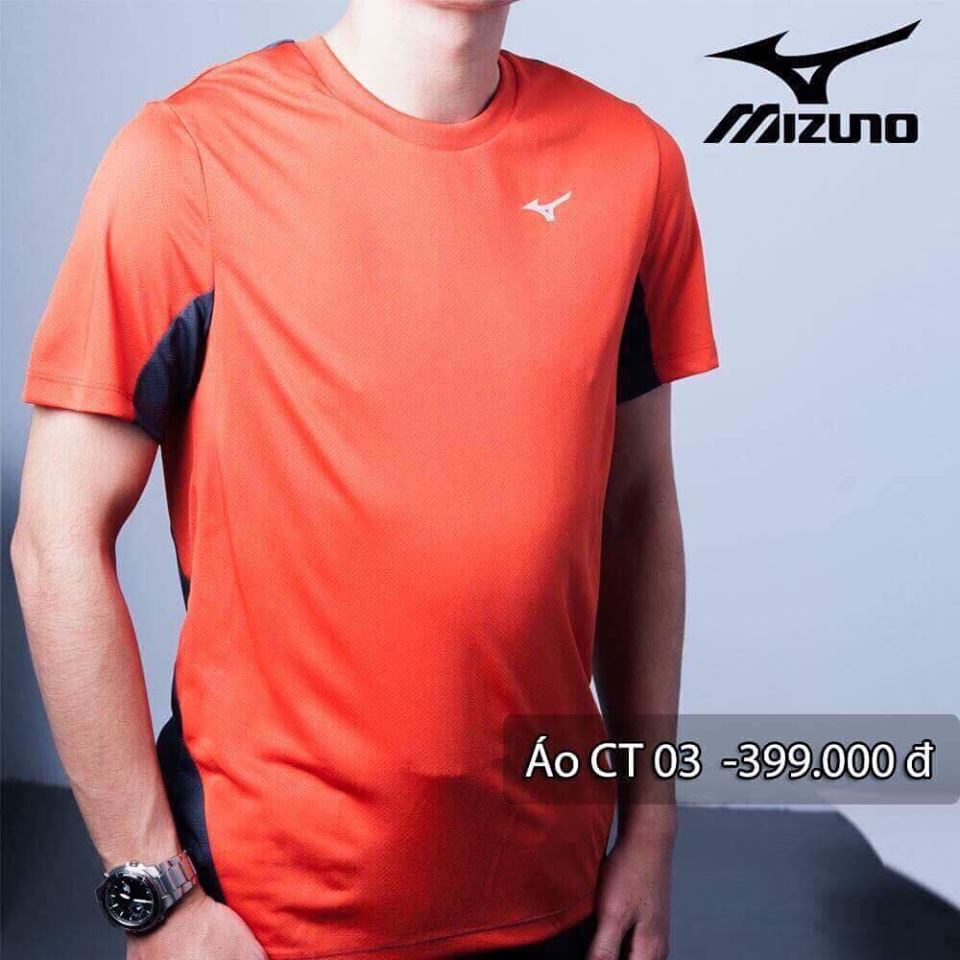 ÁO MIZUNO CROSSTIC 03 CỔ TRÒN MÀU CÀ RỐT