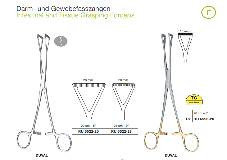 Intestinal and Tissue Grasping Forceps