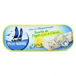 Fillet cá nục ướp lá thơm, chanh Petit Navire 110g
