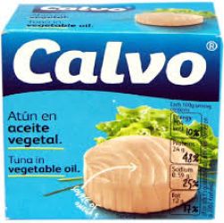 Cá ngừ ngâm dầu hướng dương Calvo 80g
